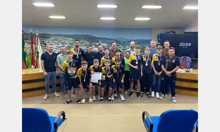 Equipe de Taió campeã da Copa SC recebe Moção de Aplausos